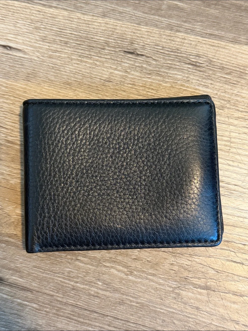 Banana Republic Classic Black Leather Bifold Wallet